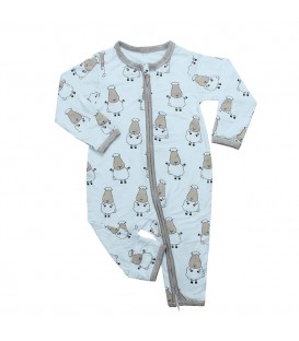 Baa Baa Sheepz Romper Zip Big Sheepz Blue (0-6M)
