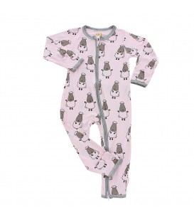 Baa Baa Sheepz Romper Zip Big Sheepz Pink (0-6M)